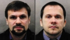 Οι φωτογραφίες των «Ρουσλάν Μποσίροφ» αριστερά και «Αλεξάντερ Πέτροφ» δεξιά, όπως δόθηκαν στη δημοσιότητα από τη βρετανική Αστυνομία στις 5 Σεπτεμβρίου 2018.